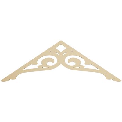 Ekena Millwork GPP036X012X100BOR Bordeaux Architectural Grade PVC Gable Pediments, 36"W x 12"H x 1"P (8/12) Pitch