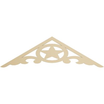 Ekena Millwork GPP048X014X100AUS Austin Architectural Grade PVC Gable Pediments, 48"W x 14"H x 1"P (7/12) Pitch