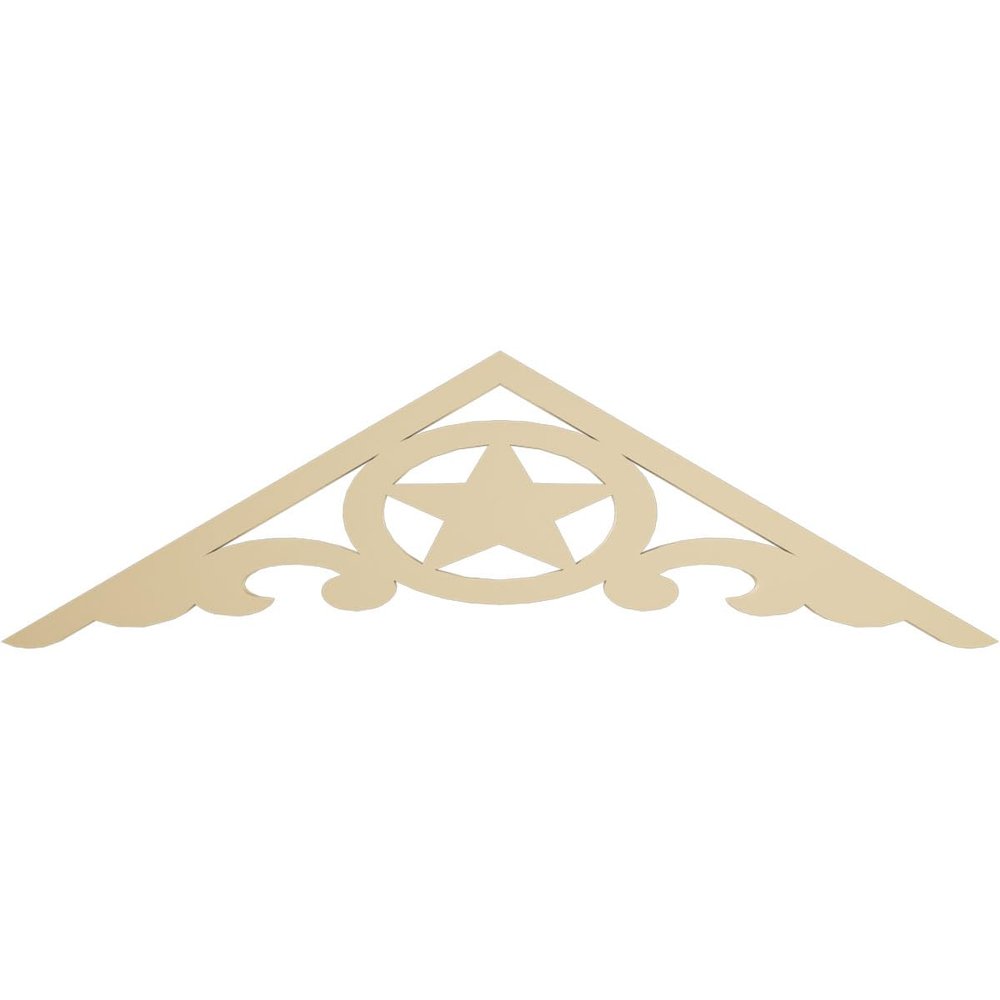 Ekena Millwork GPP048X014X100AUS Austin Architectural Grade PVC Gable Pediments, 48"W x 14"H x 1"P (7/12) Pitch