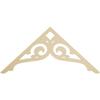 Ekena Millwork GPP048X022X100BOR Bordeaux Architectural Grade PVC Gable Pediments, 48"W x 22"H x 1"P (11/12) Pitch view 1
