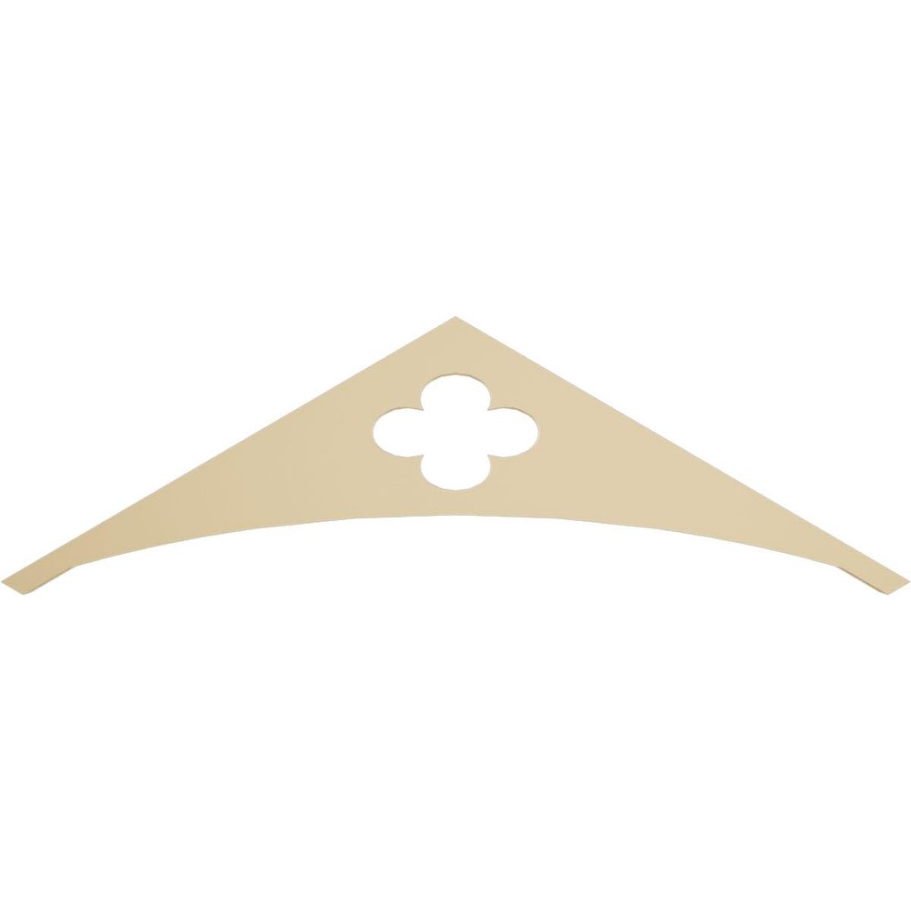 Ekena Millwork GPP036X011X100TUR Turner Architectural Grade PVC Gable Pediments, 36"W x 10 1/2"H x 1"P (7/12) Pitch