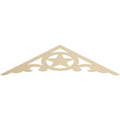 Ekena Millwork GPP060X015X100AUS Austin Architectural Grade PVC Gable Pediments, 60"W x 15"H x 1"P (6/12) Pitch