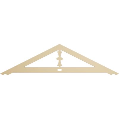 Ekena Millwork GPP060X015X100ART Artisan Architectural Grade PVC Gable Pediments, 60"W x 15"H x 1"P (6/12) Pitch