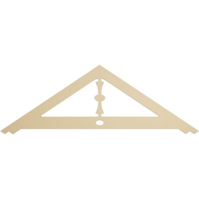 Ekena Millwork GPP060X020X100ART Artisan Architectural Grade PVC Gable Pediments, 60"W x 20"H x 1"P (8/12) Pitch