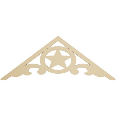 Ekena Millwork GPP036X014X100AUS Austin Architectural Grade PVC Gable Pediments, 36"W x 13 1/2"H x 1"P (9/12) Pitch