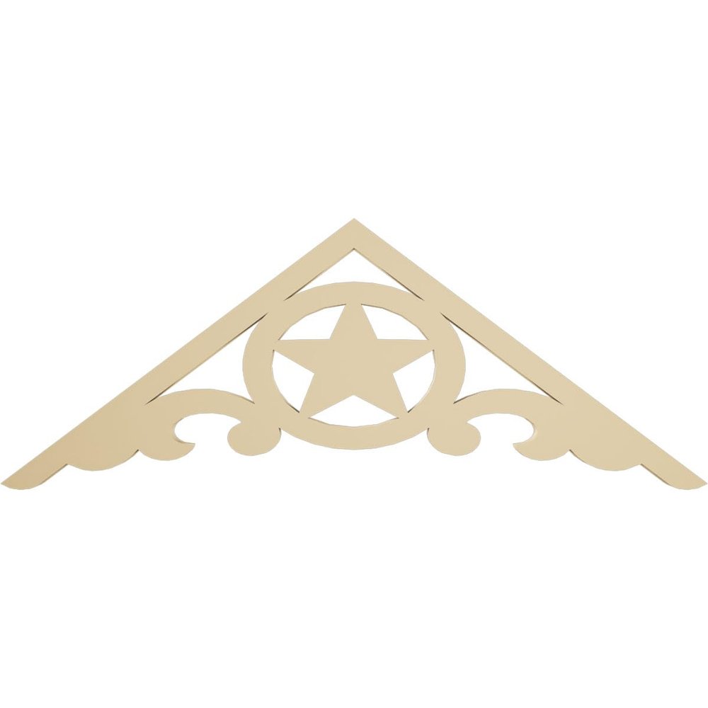 Ekena Millwork GPP036X014X100AUS Austin Architectural Grade PVC Gable Pediments, 36"W x 13 1/2"H x 1"P (9/12) Pitch