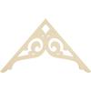 Ekena Millwork GPP048X028X100BOR Bordeaux Architectural Grade PVC Gable Pediments, 48"W x 28"H x 1"P (14/12) Pitch view 4