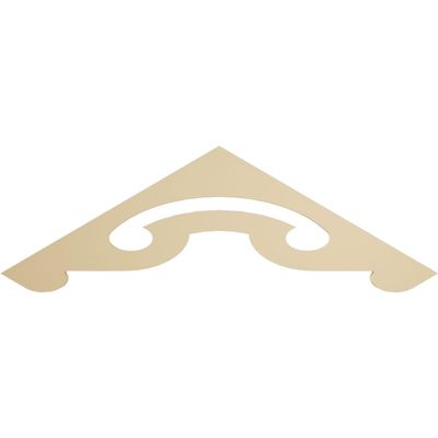 Ekena Millwork GPP060X018X100NOR Northwest Architectural Grade PVC Gable Pediments, 60"W x 17 1/2"H x 1"P (7/12) Pitch