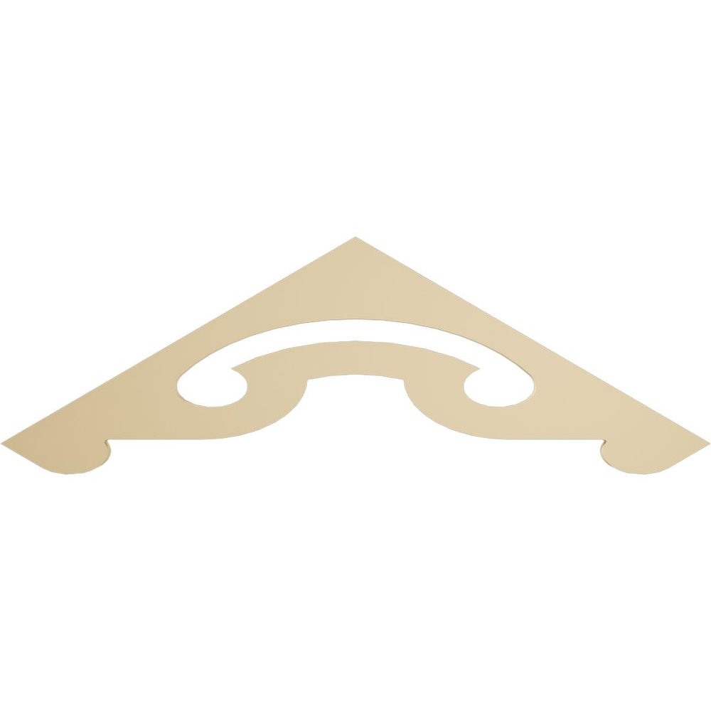 Ekena Millwork GPP060X018X100NOR Northwest Architectural Grade PVC Gable Pediments, 60"W x 17 1/2"H x 1"P (7/12) Pitch