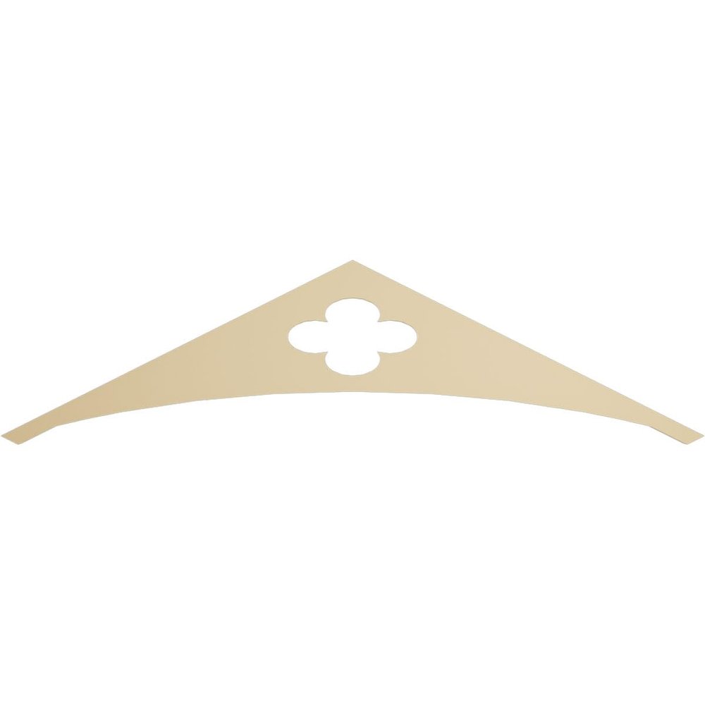 Ekena Millwork GPP060X015X100TUR Turner Architectural Grade PVC Gable Pediments, 60"W x 15"H x 1"P (6/12) Pitch