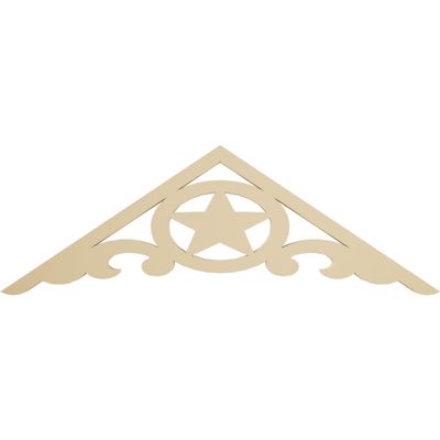 Ekena Millwork GPP036X012X100AUS Austin Architectural Grade PVC Gable Pediments, 36"W x 12"H x 1"P (8/12) Pitch