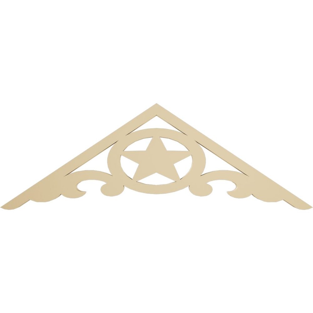 Ekena Millwork GPP036X012X100AUS Austin Architectural Grade PVC Gable Pediments, 36"W x 12"H x 1"P (8/12) Pitch