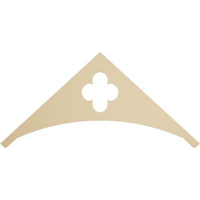 Ekena Millwork GPP048X022X100TUR Turner Architectural Grade PVC Gable Pediments, 48"W x 22"H x 1"P (11/12) Pitch
