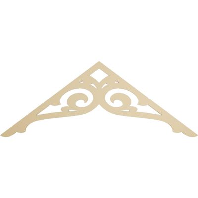 Ekena Millwork GPP060X023X100BOR Bordeaux Architectural Grade PVC Gable Pediments, 60"W x 22 1/2"H x 1"P (9/12) Pitch