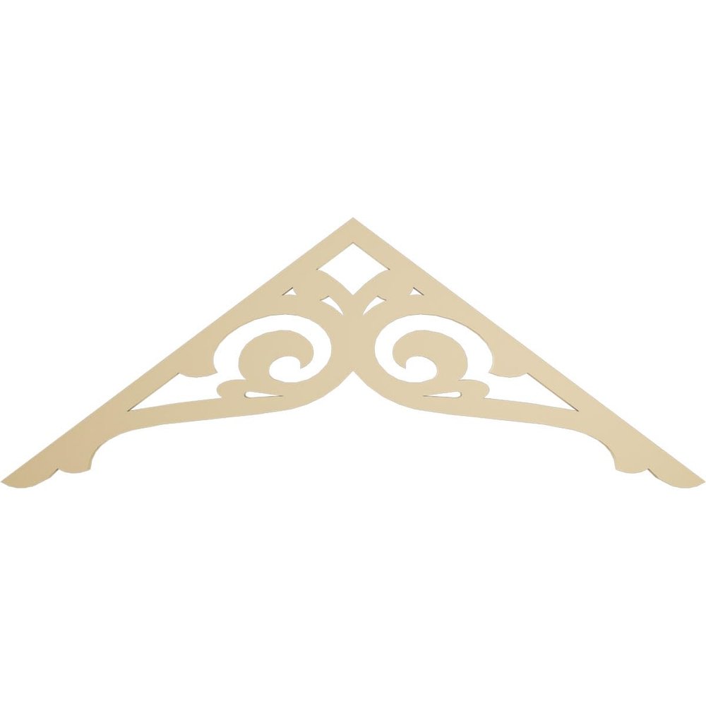 Ekena Millwork GPP060X023X100BOR Bordeaux Architectural Grade PVC Gable Pediments, 60"W x 22 1/2"H x 1"P (9/12) Pitch