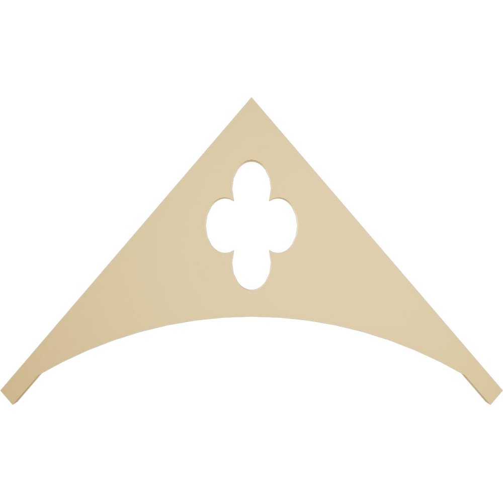 Ekena Millwork GPP036X021X100TUR Turner Architectural Grade PVC Gable Pediments, 36"W x 21"H x 1"P (14/12) Pitch