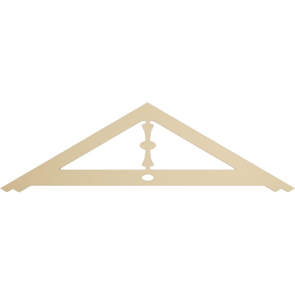 Ekena Millwork GPP060X018X100ART Artisan Architectural Grade PVC Gable Pediments, 60"W x 17 1/2"H x 1"P (7/12) Pitch