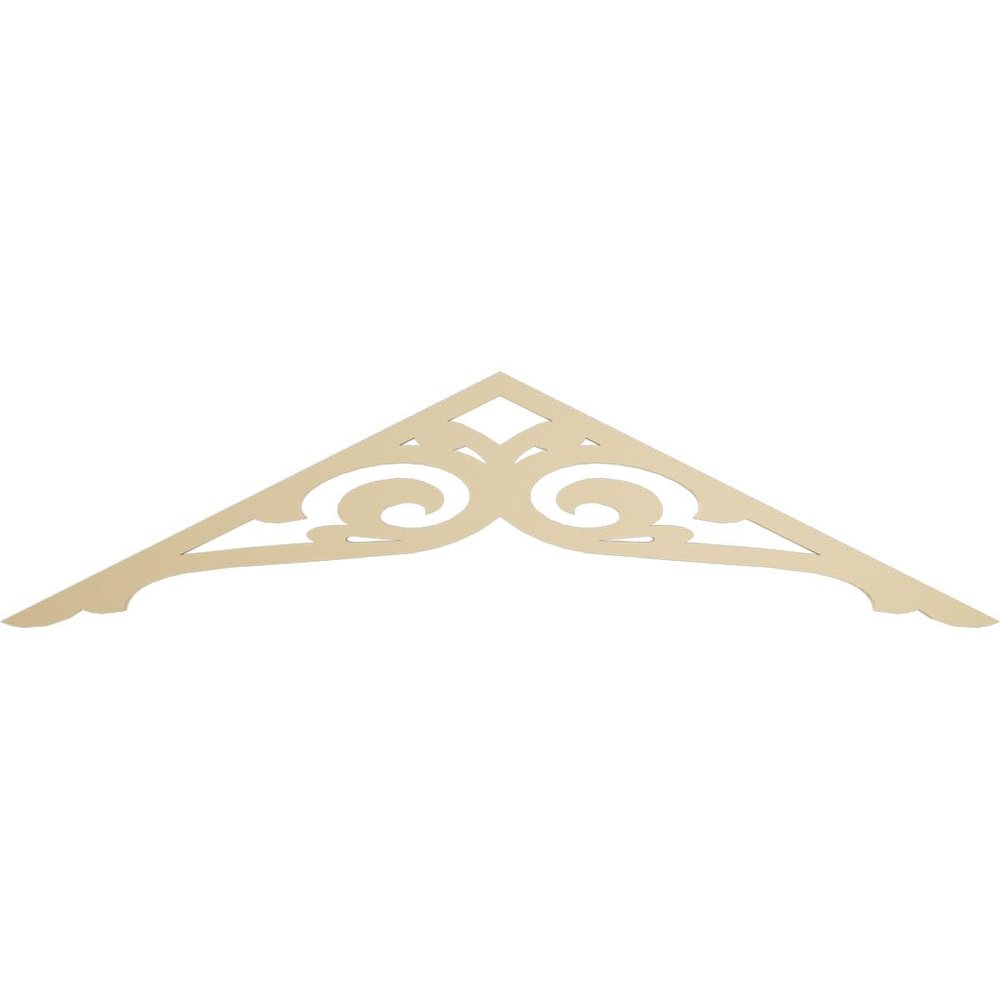 Ekena Millwork GPP072X018X100BOR Bordeaux Architectural Grade PVC Gable Pediments, 72"W x 18"H x 1"P (6/12) Pitch