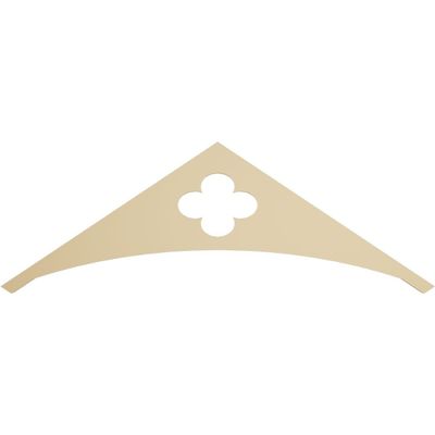 Ekena Millwork GPP048X016X100TUR Turner Architectural Grade PVC Gable Pediments, 48"W x 16"H x 1"P (8/12) Pitch