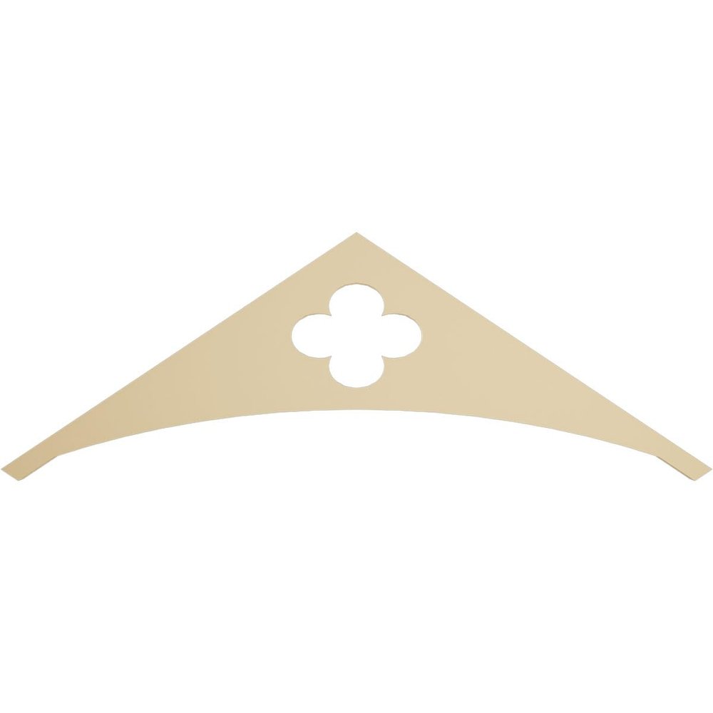 Ekena Millwork GPP048X016X100TUR Turner Architectural Grade PVC Gable Pediments, 48"W x 16"H x 1"P (8/12) Pitch