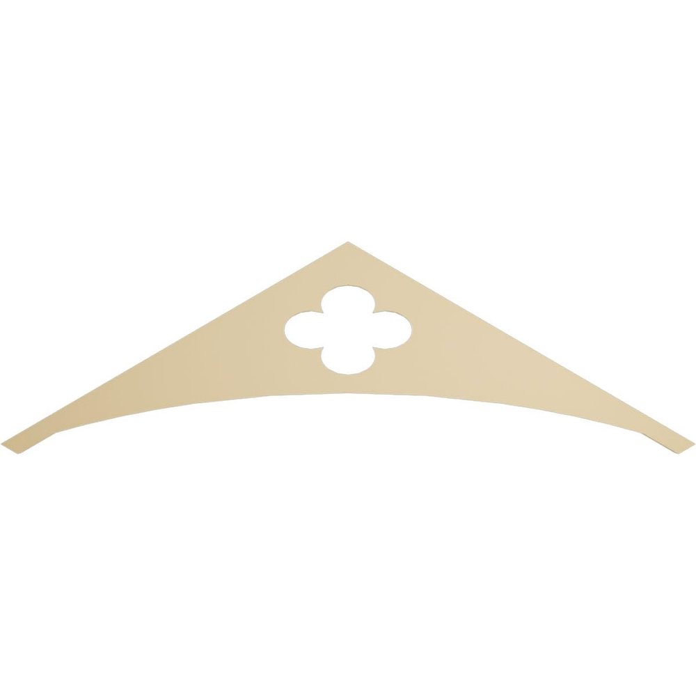 Ekena Millwork GPP060X018X100TUR Turner Architectural Grade PVC Gable Pediments, 60"W x 17 1/2"H x 1"P (7/12) Pitch