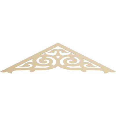 Ekena Millwork GPP060X015X100ATH Athens Architectural Grade PVC Gable Pediments, 60"W x 15"H x 1"P (6/12) Pitch
