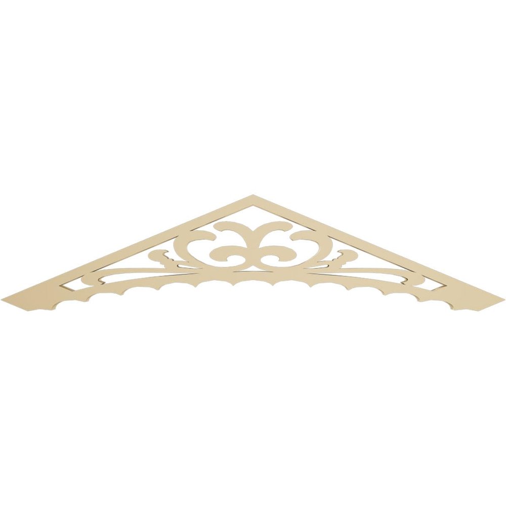 Ekena Millwork GPP036X008X100HEA Heath Architectural Grade PVC Gable Pediments, 36"W x 7 1/2"H x 1"P (5/12) Pitch