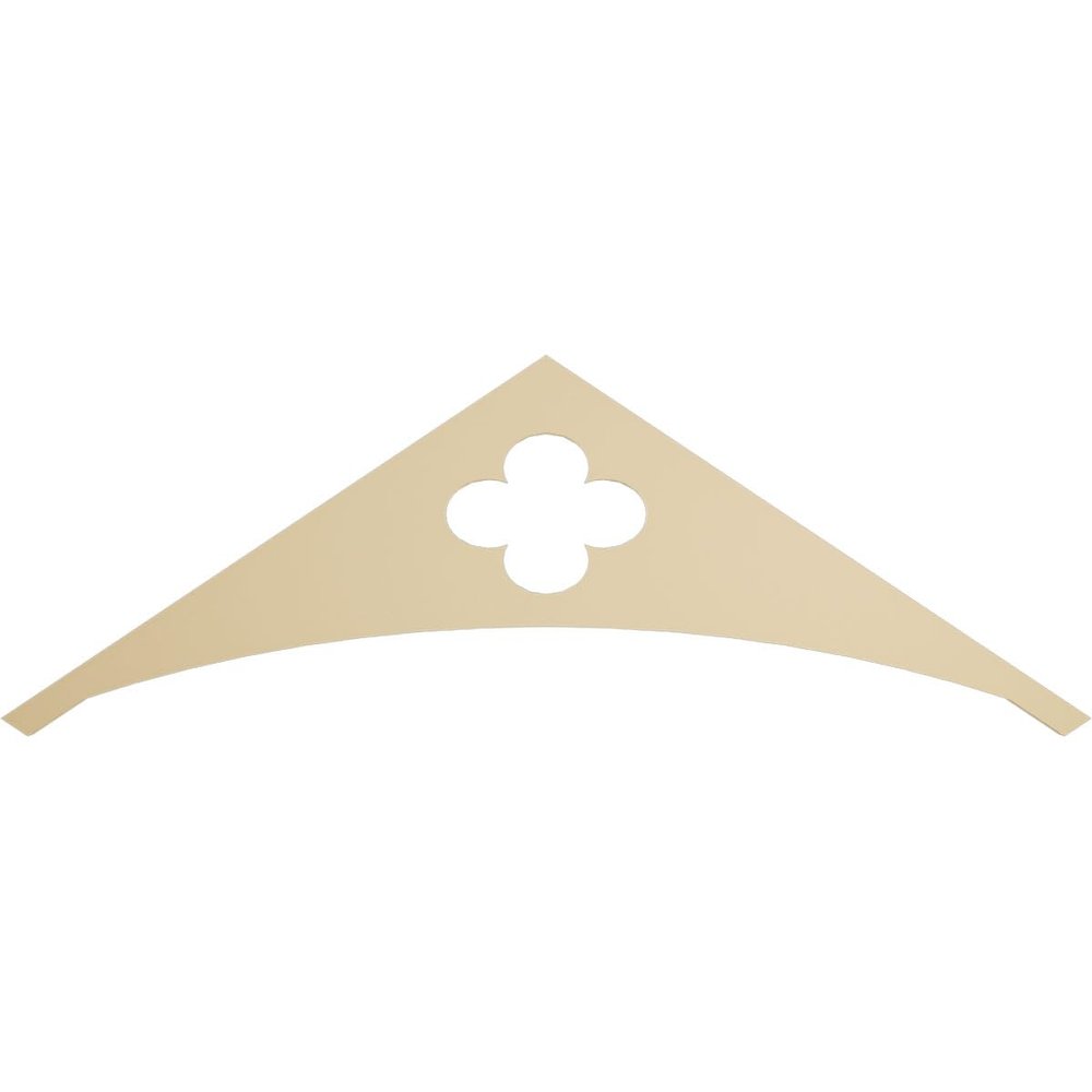 Ekena Millwork GPP060X020X100TUR Turner Architectural Grade PVC Gable Pediments, 60"W x 20"H x 1"P (8/12) Pitch