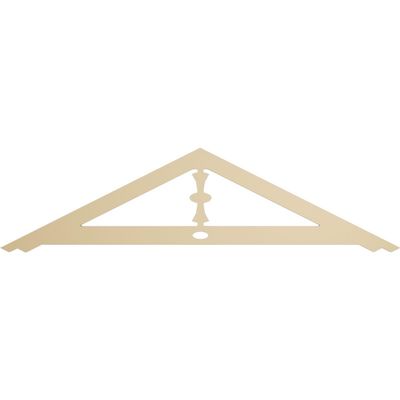 Ekena Millwork GPP072X018X100ART Artisan Architectural Grade PVC Gable Pediments, 72"W x 18"H x 1"P (6/12) Pitch