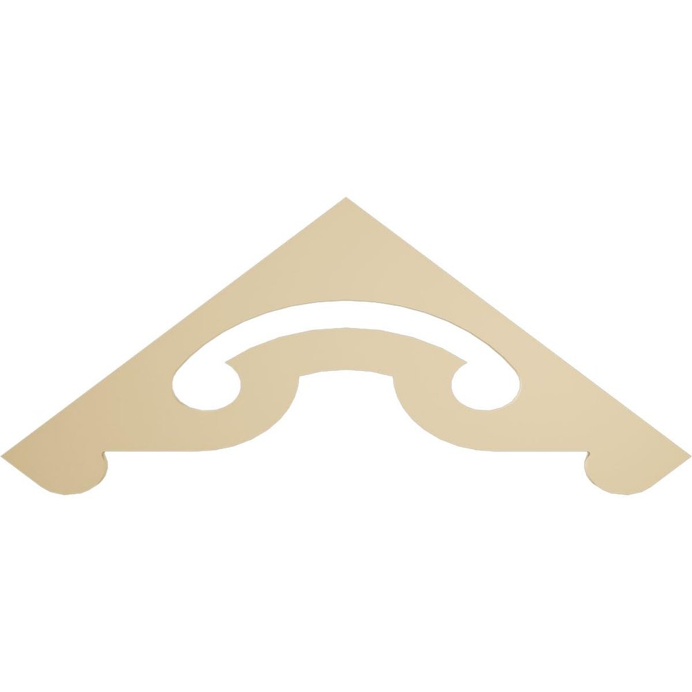 Ekena Millwork GPP060X023X100NOR Northwest Architectural Grade PVC Gable Pediments, 60"W x 22 1/2"H x 1"P (9/12) Pitch