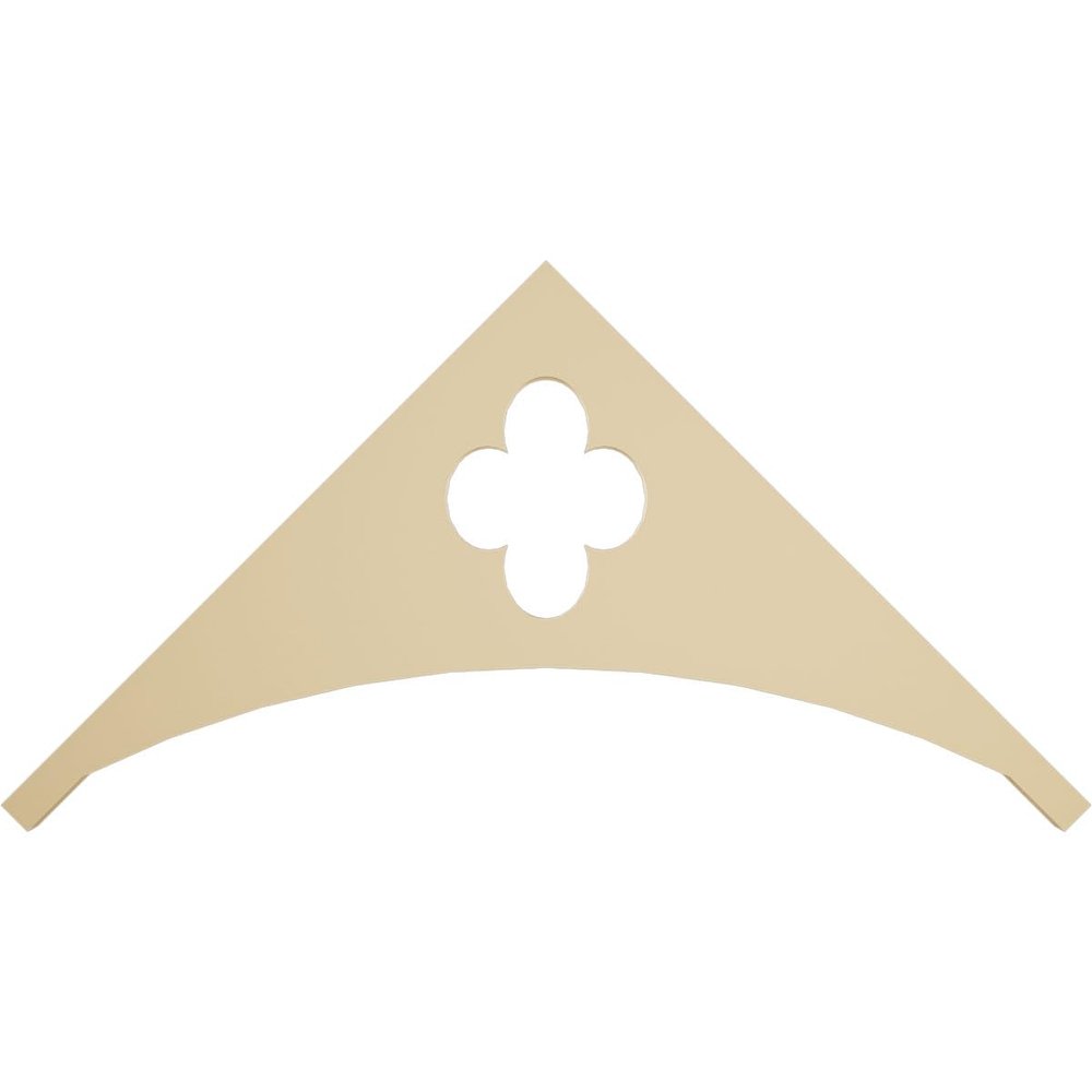 Ekena Millwork GPP036X018X100TUR Turner Architectural Grade PVC Gable Pediments, 36"W x 18"H x 1"P (12/12) Pitch