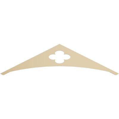 Ekena Millwork GPP036X009X100TUR Turner Architectural Grade PVC Gable Pediments, 36"W x 9"H x 1"P (6/12) Pitch