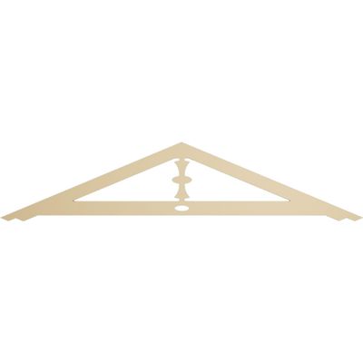 Ekena Millwork GPP072X015X100ART Artisan Architectural Grade PVC Gable Pediments, 72"W x 15"H x 1"P (5/12) Pitch