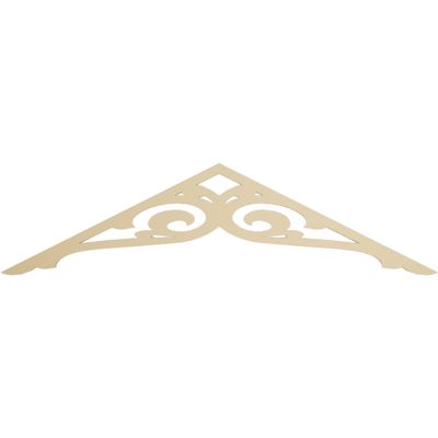 Ekena Millwork GPP060X015X100BOR Bordeaux Architectural Grade PVC Gable Pediments, 60"W x 15"H x 1"P (6/12) Pitch