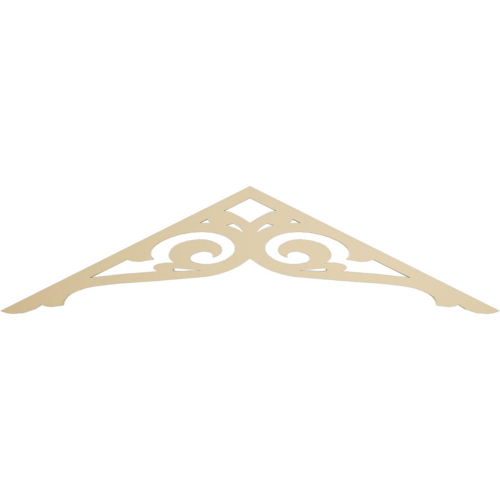 Ekena Millwork GPP060X015X100BOR Bordeaux Architectural Grade PVC Gable Pediments, 60"W x 15"H x 1"P (6/12) Pitch