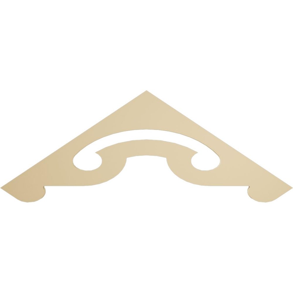 Ekena Millwork GPP060X020X100NOR Northwest Architectural Grade PVC Gable Pediments, 60"W x 20"H x 1"P (8/12) Pitch