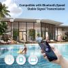 Herdio 4 Inch 200 Watt Outdoor Indoor Bluetooth Speakers, Wall Mount Waterproof Wired for Patio, Deck, Yard, Garage (White) view 3