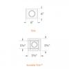 WAC Low Voltage Multiples Recessed Single Light Trim in White and White 8W 500 Lumens MR16 LED Lamp, MT-116HS Housing Sold Separately view 3