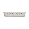 WAC Low Voltage Multiples Recessed Two Light Invisible Trim in White and Two White 8W 500 Lumens MR16 LED Lamp, MT-216HS Housing Sold Separately view 1