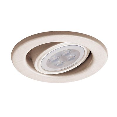 WAC 2.5in Low Voltage Round Adjustable Gimbal Recessed Light Trim in Brushed Nickel and Black 8W 500 Lumens MR16 LED Lamp, HR-801 or HR-802 Housing Sold Separately