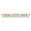 WAC Low Voltage Multiples Recessed Three Light Invisible Trim in White and Three White 8W 500 Lumens MR16 LED Lamp, MT-316HS Housing Sold Separately view 1