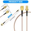 SDTC Tech 2pcs SMA Male to SMA Female Coaxial Cable Antenna Extender Cable Adapter RG316 Coax Jumper Connector(20 inches) view 2