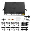 Car Reverse Backup Parking Sensor System Universal LED Parking Detector Monitor with 8 Sensor, 12V DC, 0.3-2.5m view 1