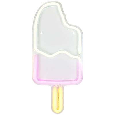 Northlight LED Ice Pop Neon Lighted Wall Art - Pink and White - 17.75"