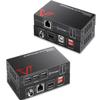 AV Access 4K HDMI USB KVM Extender TCP/IP Over Single Cat5e/6/6a/7 up to 120M(390ft), 1080P@120Hz, Plug & Play, Keyboard & Mouse Over Network, Zero Latency, 3 Ports USB Hub, DIP up to 16 Sets view 1