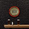 LED Craft Beer Bottle Cap Neon Lighted Wall Sign - 12.5" - Red view 3