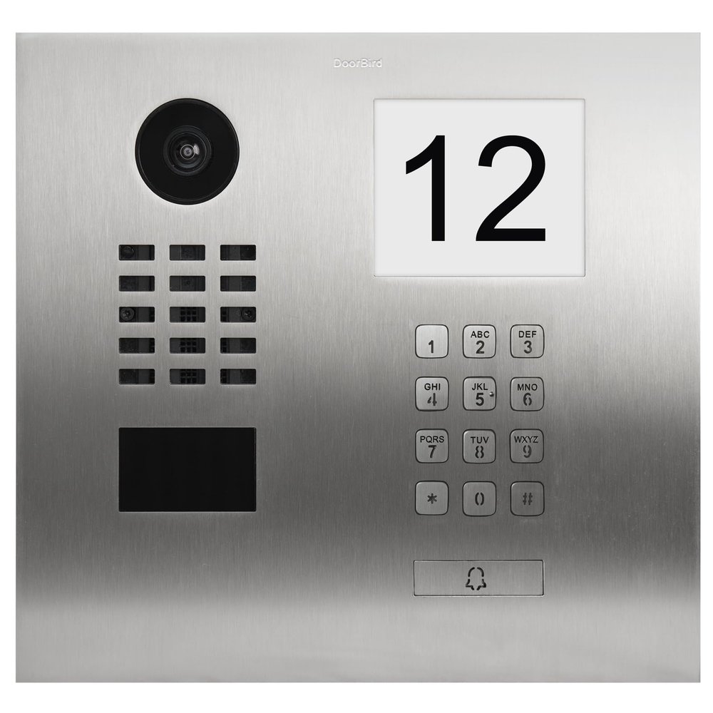 DoorBird Intercom Video Door Station D2101IKH Flush Mounted Stainless Steel(V2A) IP65 Brushed with Keypad