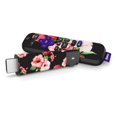 MightySkins Skin Compatible with Roku Streaming Stick + - Hibiscus | Protective, Durable, and Unique Vinyl Decal wrap Cover | Easy to Apply, Remove, and Change Styles | Made in The USA