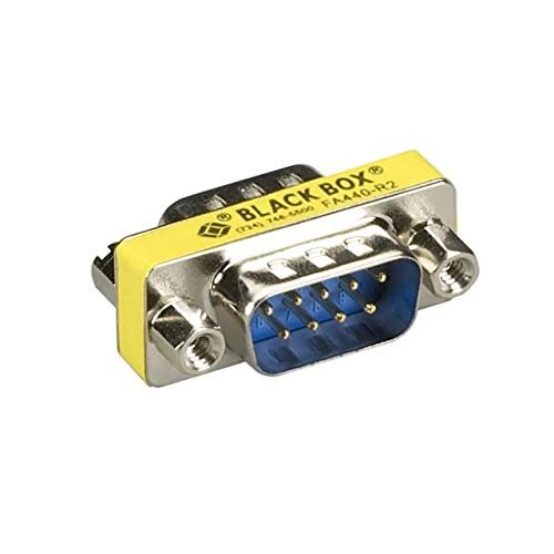 Black Box FA440-R2, DB9 Gender Changer, EMI/RFI Shielded, Male/Male, Pack of 20 pcs