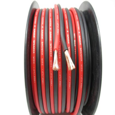 100' feet True 8 Gauge AWG CCA Speaker Wire RD/BK Car Home Audio